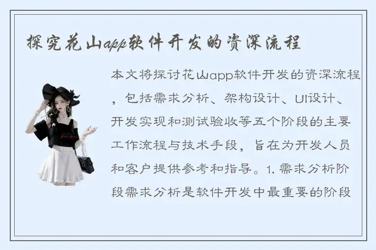 探究花山app软件开发的资深流程