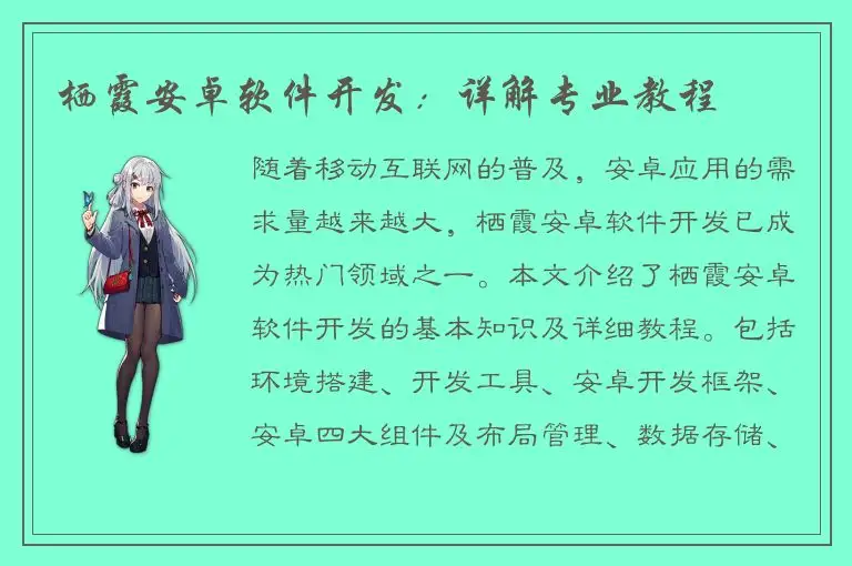 栖霞安卓软件开发：详解专业教程