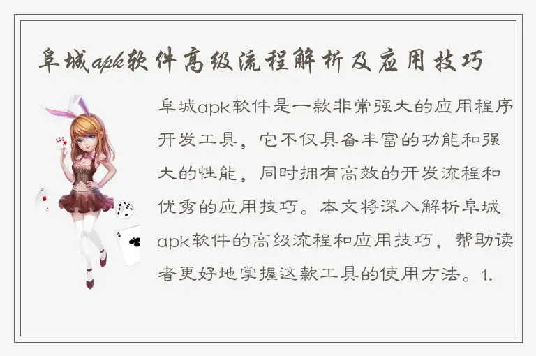 阜城apk软件高级流程解析及应用技巧