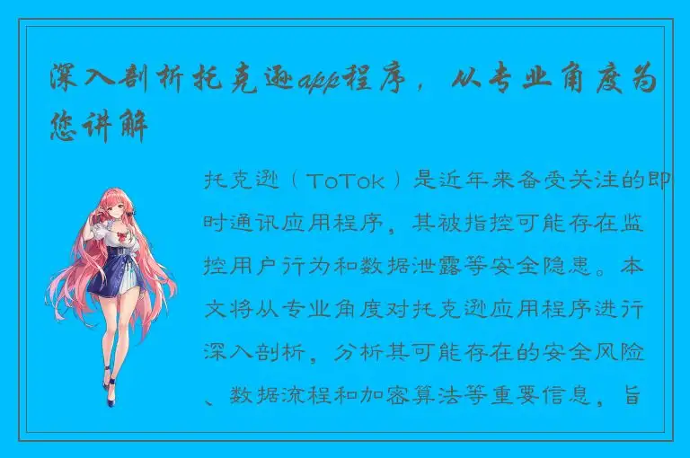 深入剖析托克逊app程序，从专业角度为您讲解