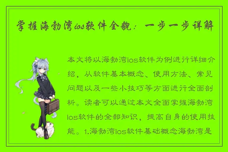 掌握海勃湾ios软件全貌：一步一步详解