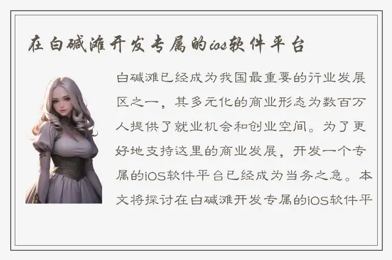 在白碱滩开发专属的ios软件平台