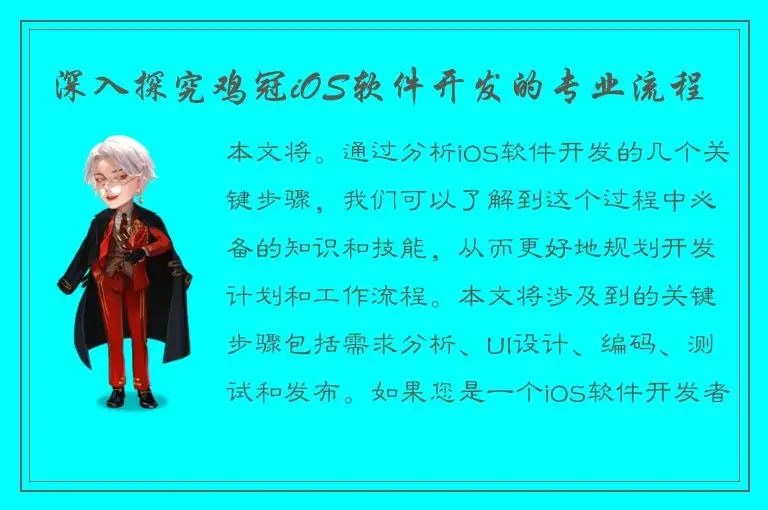 深入探究鸡冠iOS软件开发的专业流程