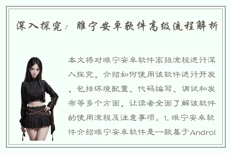 深入探究：睢宁安卓软件高级流程解析