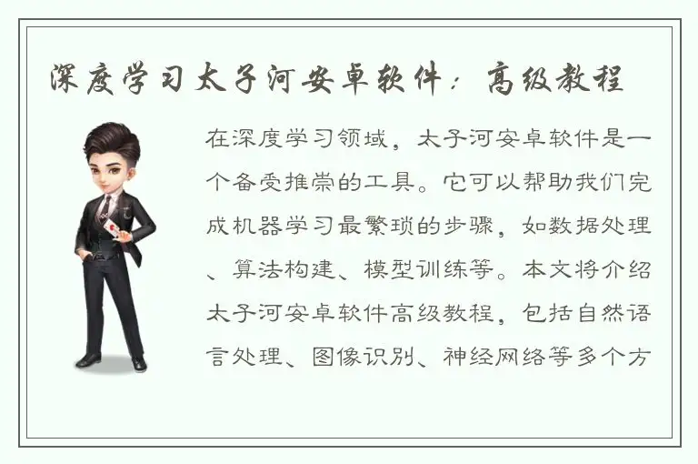 深度学习太子河安卓软件：高级教程