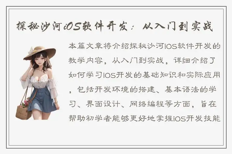 探秘沙河iOS软件开发：从入门到实战