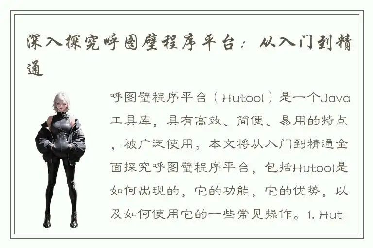 深入探究呼图壁程序平台：从入门到精通