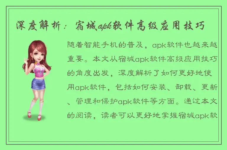 深度解析：宿城apk软件高级应用技巧