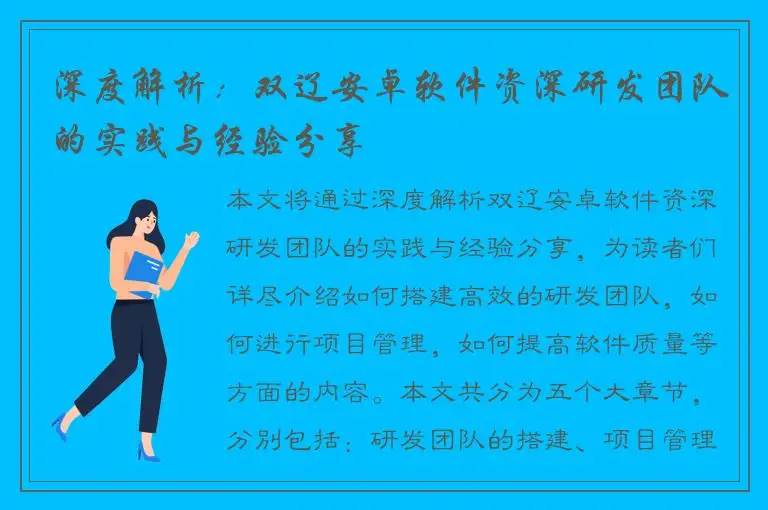 深度解析：双辽安卓软件资深研发团队的实践与经验分享