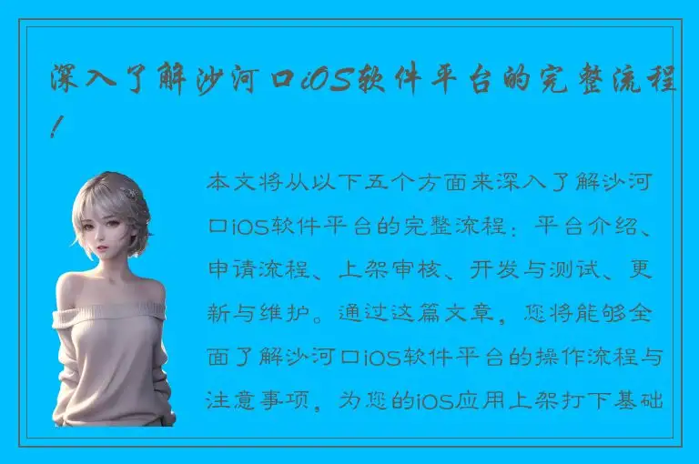 深入了解沙河口iOS软件平台的完整流程！