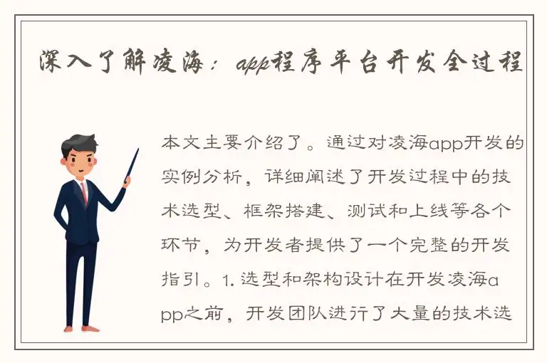 深入了解凌海：app程序平台开发全过程